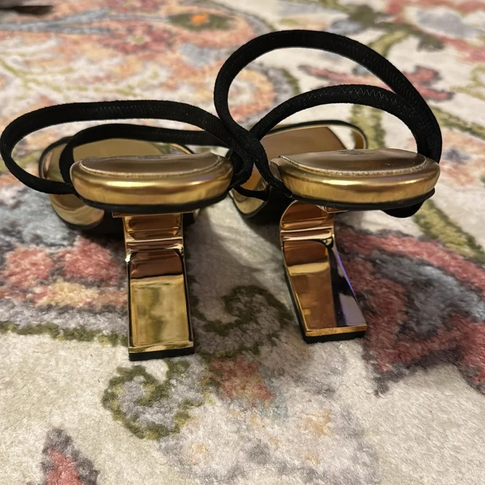 Jeffrey Campbell open toe golden heel - Picture 5 of 6